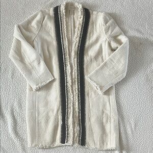 Chico's Cream Cardigan with Black Accents